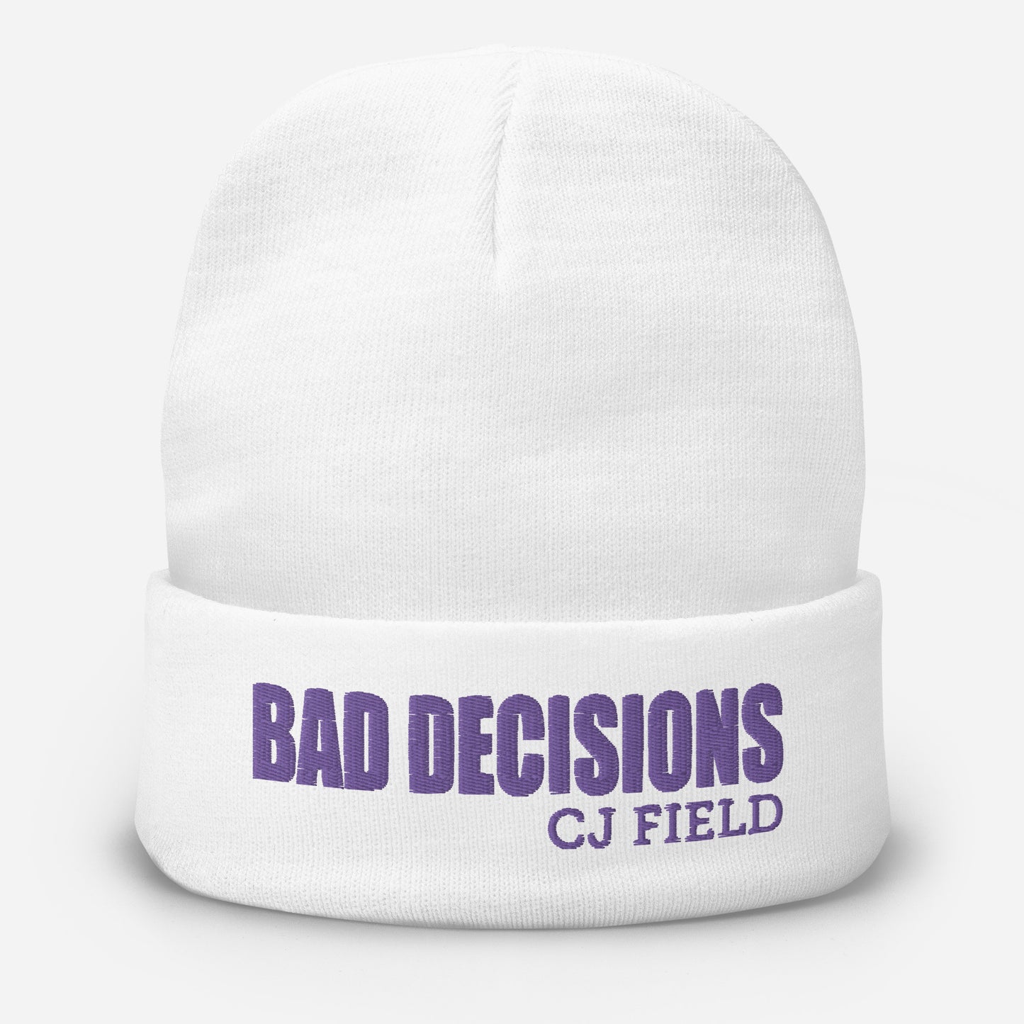 "Bad Decisions" Embroidered Beanie