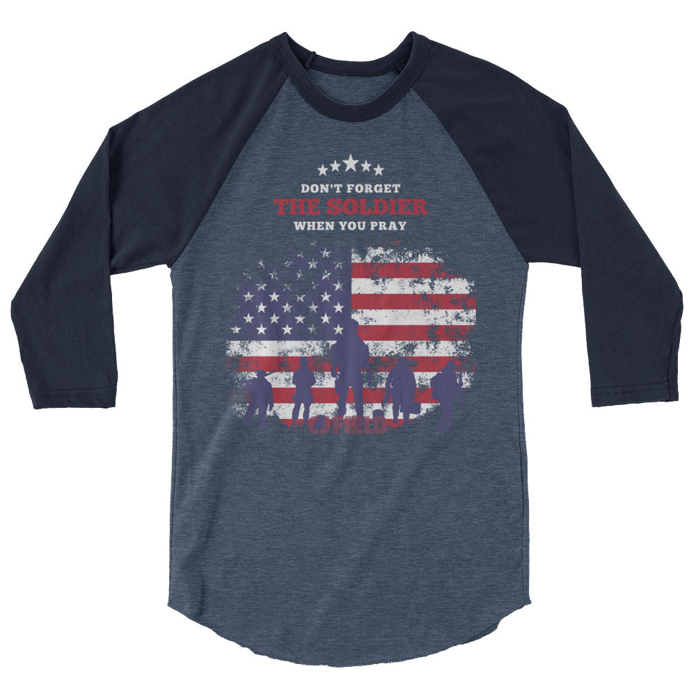 "The Soldier" Graphic Tee - 3/4 sleeve raglan shirt