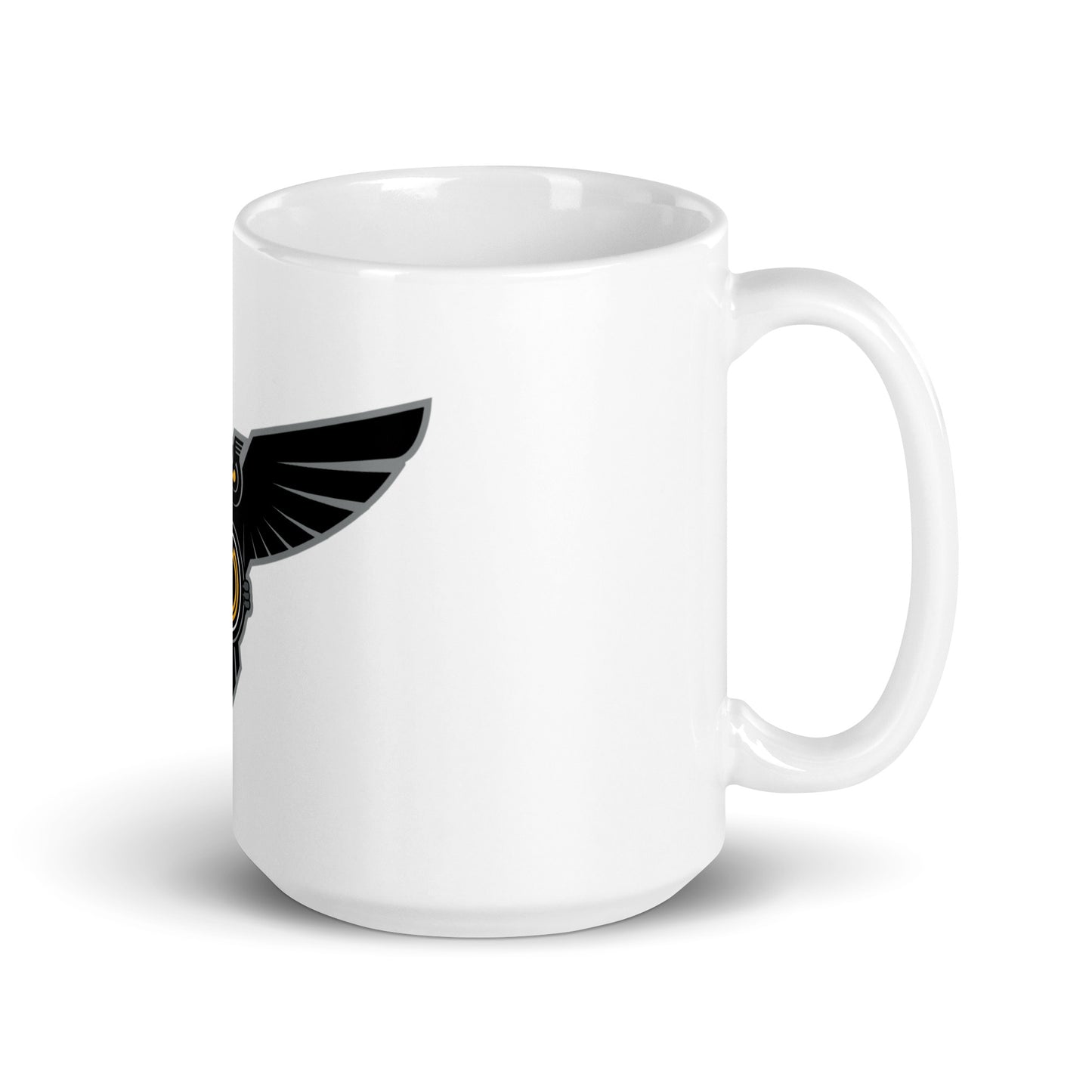 CJ Filed Official Logo White glossy mug
